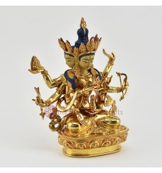 Hand Made Copper Alloy with Fully Gold Gilded Namgyalma Buddha Statue