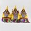 Guru Tsongkhapa and 2 Spiritual Sons Statues Robes /dresses