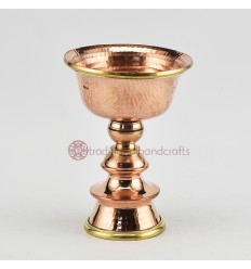 Hand Made Copper Alloy with Brass  4" Butter Lamp