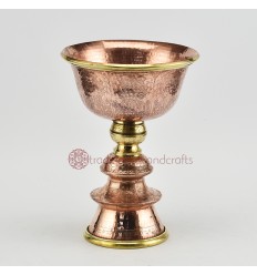 Hand Made Copper Alloy with Brass 5.25" Butter Lamp