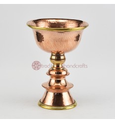 Hand Made Copper Alloy with Brass 5.25" Butter Lamp