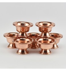 Hand Made  Copper Alloy 7 Bowls 3.25" Offering Bowls - Tings Set