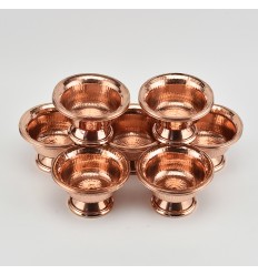 Hand Made  Copper Alloy 7 Bowls 3.25" Offering Bowls - Tings Set