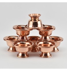 Hand Made  Copper Alloy 8 Bowls 3.25" Offering Bowls - Tings Set