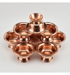 Hand Made  Copper Alloy 8 Bowls 3.25" Offering Bowls - Tings Set