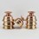 Hand Made Copper Alloy with Brass Rings 7 Bowls 4" Offering Bowls - Tings Set