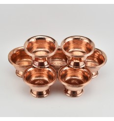 Hand Made Copper Alloy 7 Bowls 4" Offering Bowls - Tings Set