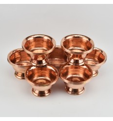 Hand Made Copper Alloy 7 Bowls 4.25" Offering Bowls - Tings Set