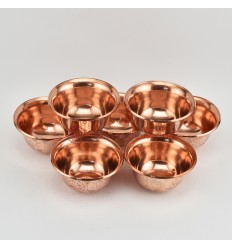 Hand Made Copper Alloy 7 Bowls 4" Offering Bowls - Tings Set