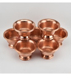 Hand Made  Copper Alloy 7 Bowls 5" Offering Bowls - Tings Set