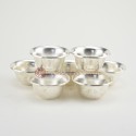 Hand Made  Copper Alloy with Silver Electro Plated 7 Bowls 3" Offering Bowls - Tings Set