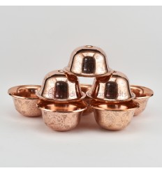 Hand Made Copper Alloy 8 Bowls 3.5" Offering Bowls - Tings Set