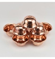 Hand Made Copper Alloy 8 Bowls 3.5" Offering Bowls - Tings Set