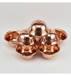 Hand Made Copper Alloy 8 Bowls 2.5" Offering Bowls - Tings Set 