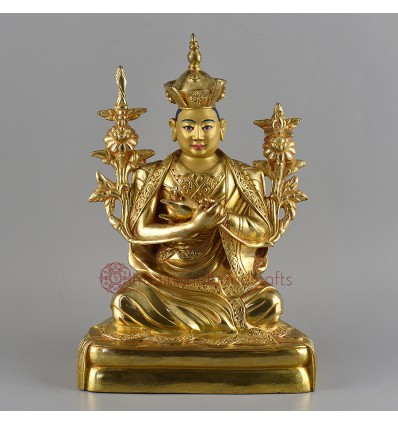 Hand Carved 9.25" 16th Gyalwa Guru Karmapa Statue