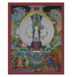 Hand Painted 1000 Armed Avalokiteshvara Thangka Painting