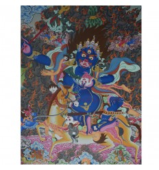 Hand painted Palden Lhamo Thangka Painting