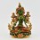 Hand Painted 24 Karat Gold Gilded Green Tara / Dholma Statue