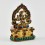 Hand Craved Gold Plated Chenrezig / Four Armed Avalokiteshvara Silver Statue