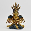 Hand Made Gold Gilded and Hand Painted Face 9.5" Naga Kanya Statue