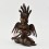 Hand Made Copper Alloy in Oxidation Finish and Silver Conch Shell 9.5" Naag Kanya Statue