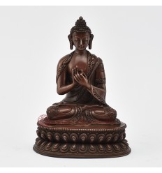 Hand Made Copper Alloy in Oxidation Finish 6" Vairocana Buddha Statue