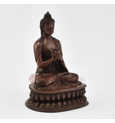 Hand Made Copper Alloy in Oxidation Finish 6" Vairocana Buddha Statue