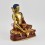Hand Made Copper Alloy with 24 Karat Gold Gilded and Hand Painted Face 7.5" Milarepa Statue