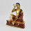 Hand Made Copper Alloy with 24 Karat Gold Gilded and Hand Painted Face 7.5" Milarepa Statue