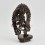 Hand Made  8" Magic Labdron (Damaru) Jogini Oxidized Copper Alloy Statue 