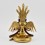 Hand Made Copper Alloy with 24 Karat Gold Gilded 9.5" Nag Kanya Statue