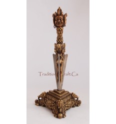 Fine Quality 10.5" Hand Crafted Phurba/Phurwa Set - Tibetan Buddhist Ritual Dagger from Patan, Nepal