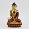 Hand Made Copper Alloy with Partly Gold Gilded Shakyamuni Buddha Statue