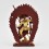 Hand Made Copper Alloy with Partly Gold Gilded 7.75" Simha Mukhi Jogini Statue