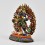 Hand Made Copper Alloy with Beautifully Hand Painted 5.5" Black Mahankala Statue