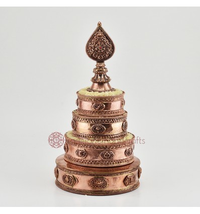 Fine Quality Hand Made Tibetan Buddhist Copper Ritual Mandala Set
