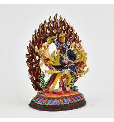 Fine Quality  Copper Alloy with Beautifully Hand Painted Chakrasamvara Statue