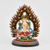 Fine Quality Copper Alloy with Beautifully Hand Painted Two Armed Ganesha on Lion Statue