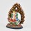 Fine Quality Copper Alloy with Beautifully Hand Painted Two Armed Ganesha on Lion Statue