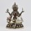 Fine Quality Hand Crafted Oxidized Copper Alloy with Silver Plated 10" Goddess Lakshmi Statue