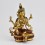 Fine Quality Hand Made Copper Alloy with 24 Karat Gold Gilded and Hand Painted Face 9.75" Goddess Lakshmi Statue