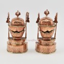 Hand Made 7" Copper Kapala Ritual Set for Tibetan Buddhist Rituals and Practices 