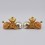 Hand Made Copper Alloy with Silver and Gold Plated 5" Kapala Set