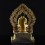 Hand Made Copper Alloy with Gold & Silver Plated Shakyamuni Buddha on Throne Statue