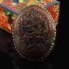 Finely Hand carved Resin and Silver Plated Copper 6.75" Citipati Kapala