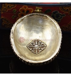Finely Carved Resin and Silver Plated Copper  6.75" Kurukulla Kapala