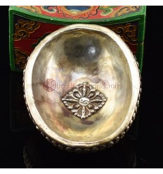 Finely Hand Carved Resin and Silver Plated Copper 6.75" Vajrayogini Kapala