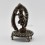 Fine Quality Oxidized Copper Alloy with Silver Plated 7" Kurukulla on Mandala Statue