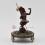 Fine Quality Oxidized Copper Alloy with Silver Plated 6.75" Vajravarahi on Mandala Statue