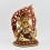 Hand Carved Buddhist Tibetan Ritual Vajrapani Gold Gilded Hand Face Painted Copper Statue